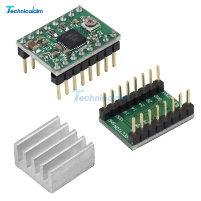 Green StepStick A4988 Stepper Motor Driver Module Heatsink for 3D Printer Reprap