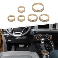 6x Headlight Radio 4WD Switch Control Accessories Ring Cover For Ford Bronco 21+