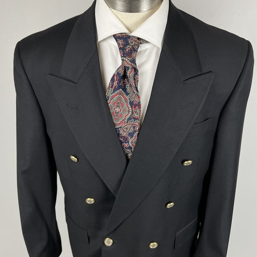 black wool blazer peak lapel | eBay