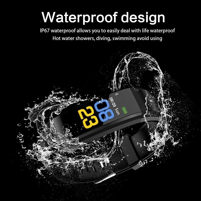 Smartwatch Heart Rate Blood Pressure Monitor Fitness waterproof Android Watch  - Image 4 of 4