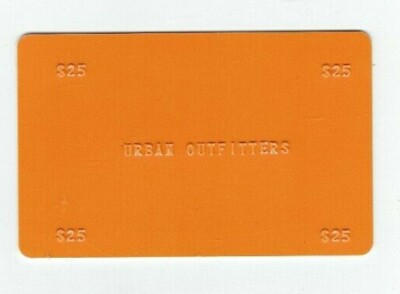 Urban Outfitters Gift Card - Orange - Raised Lettering - Collectible - No  Value | eBay