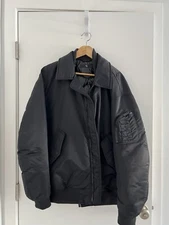 Jil Sander x Uniqlo Jacket Mens L Black Bomber Style Solid