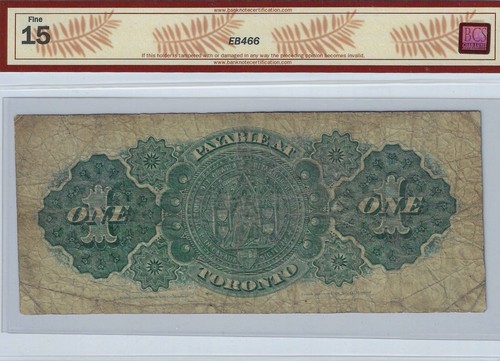 1878 DOC DC-8f-i, $1 Var/Har SN# 919982, BCS 15 Ser. A, Letter B ; See Comments - Picture 2 of 2