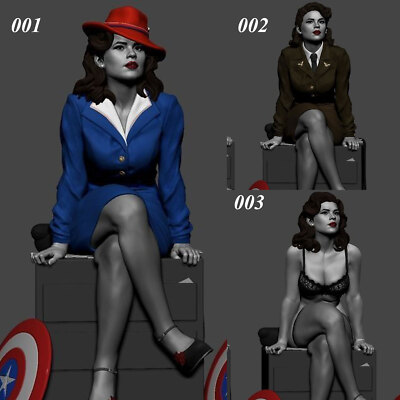 Agent Carter Sit 1/8 1/6 1/4 3D Print Model Kit Unpainted Unassembled 3 Version