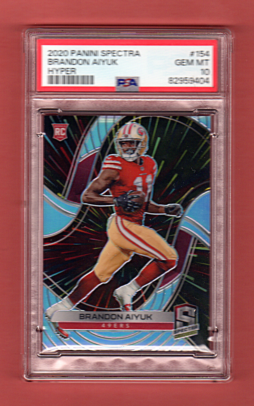 BRANDON AIYUK 2020 PANINI SPECTRA HYPER PRIZM ROOKIE RC # / 75 NEW PSA 10 49ers