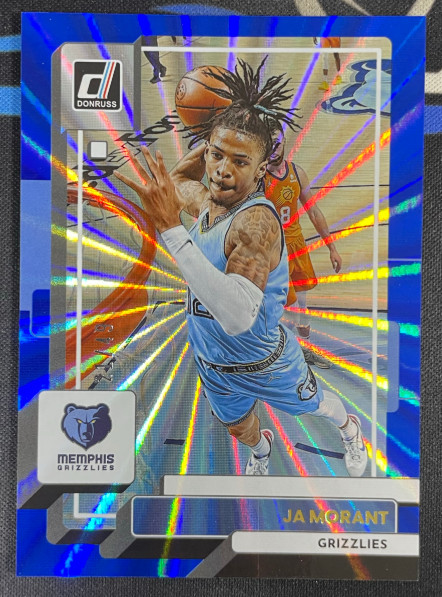 Ja Morant 2022-23 Panini Donruss /49 Laser Blue Memphis Grizzlies #156 -2.22