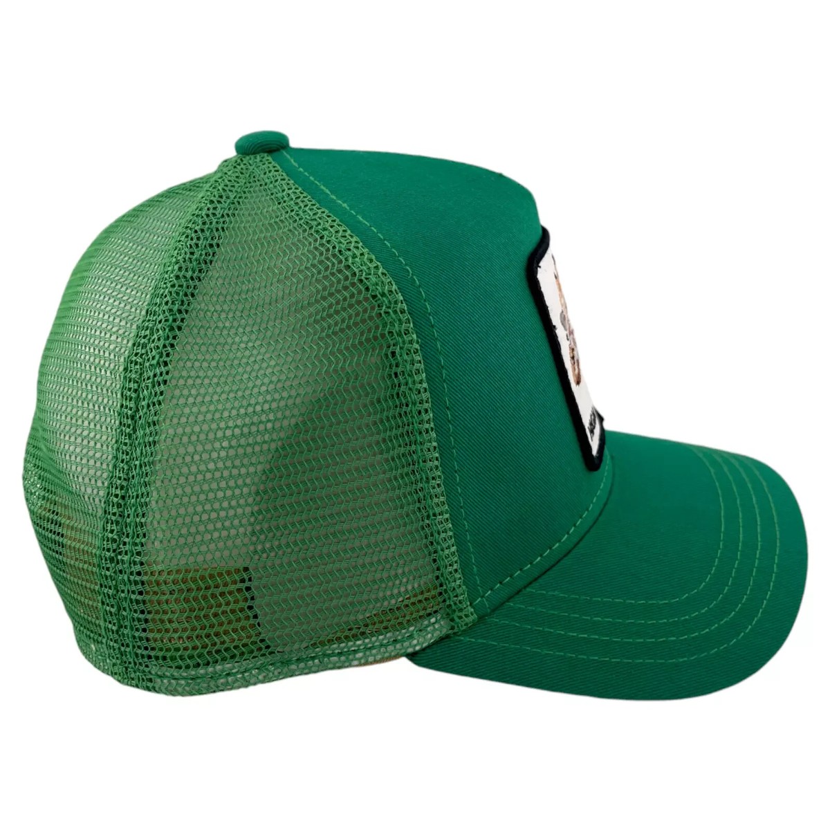 High Giraffe Hat Goorin Bros Farm All Green Mesh Back Trucker
