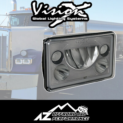Vision X 4x6'' VX SERIES LED HEADLIGHT ( Black Chrome) w/ WHITE HALO 9897813