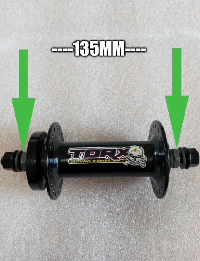 Fat bike front hub 135mm 36H 3/8" aluminum disc type. eBay