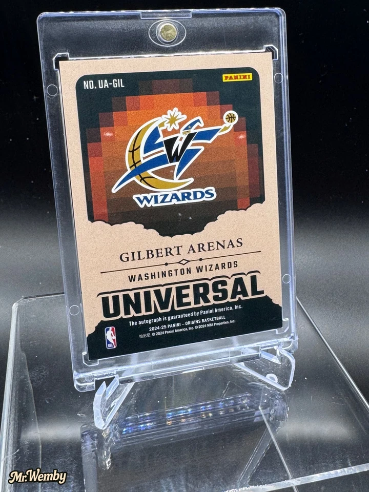 2024-25 Panini Origins Gilbert Arenas ON CARD AUTO Universal Gold 5/10 Wizards - Image 2 of 3