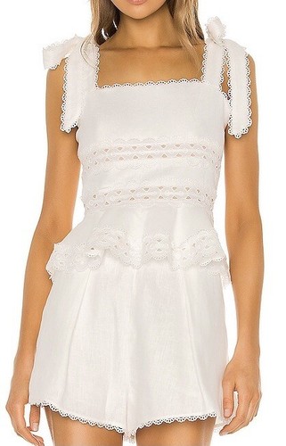 Buy Zimmermann Cream Kirra tie Shoulder 