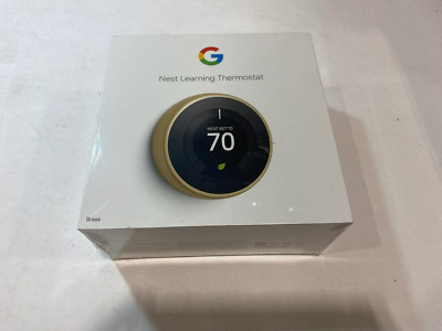 NEW Factory Sealed - Google Nest Smart Wi-Fi Learning Thermostat - Brass T3032US