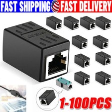 RJ45 Inline Coupler Cat6/Cat5e Ethernet Network Cable Extender Connector lot