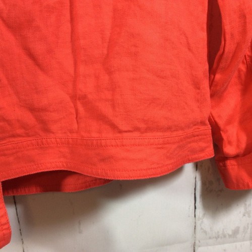 Cynthia Rowley Linen Jacket Womens Size M Coral Asymmetrical Zipper Light Chic - Picture 15 of 15