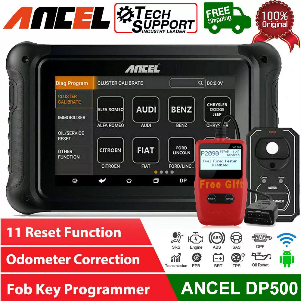 ANCEL DP500 Key Programming Adjustment Mileage Odometer Correction ...