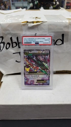 2021 M RAYQUAZA EX CELEBRATIONS CLASSIC COLL ROARING SKIES POKEMON PSA 10 GEM 76