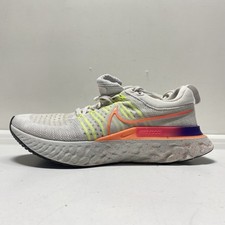 Nike Women's React Flyknit White Mesh Running Shoes Size 9