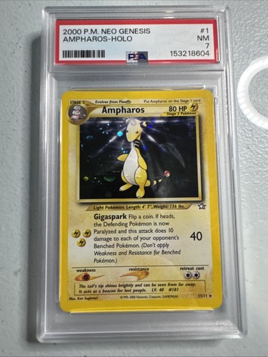 Ampharos (Unlimited) graded PSA 7 for sale on eBay