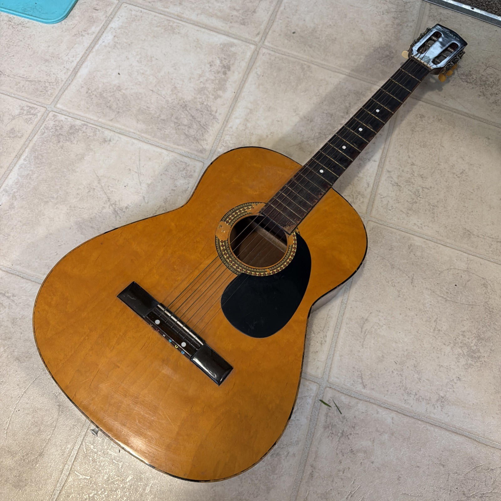 Vintage 1960s Sears Acoustic classical guitar VERY COOL Aged finish See Photos