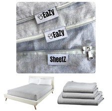 Eazy Sheetz : Fitted Sheets That Won't Pop Off  Zipper Sheets, Stay-On She