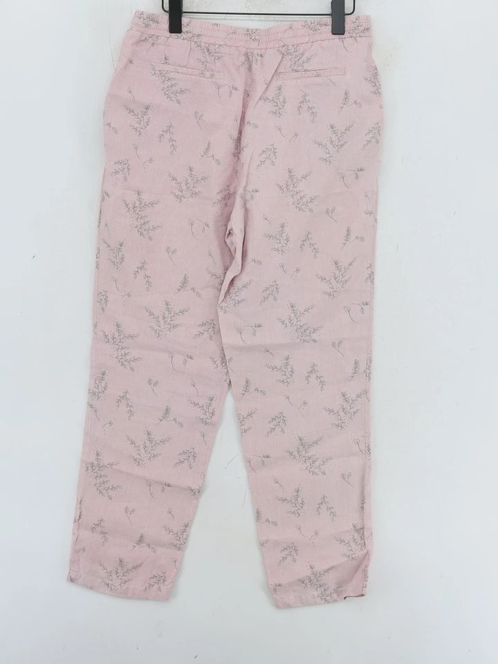 Laura Ashley Women's Leggings UK 12 Pink Linen - Image 2 of 4