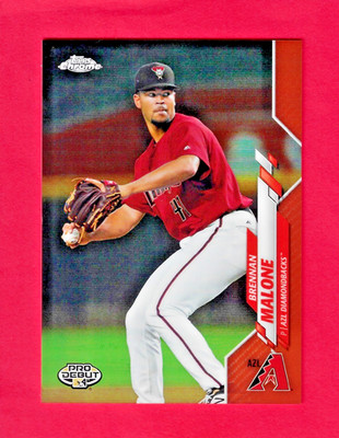 BRENNAN MALONE 2020 Topps Pro Debut Chrome ORANGE REFRACTOR /25 PDC-89 DBacks