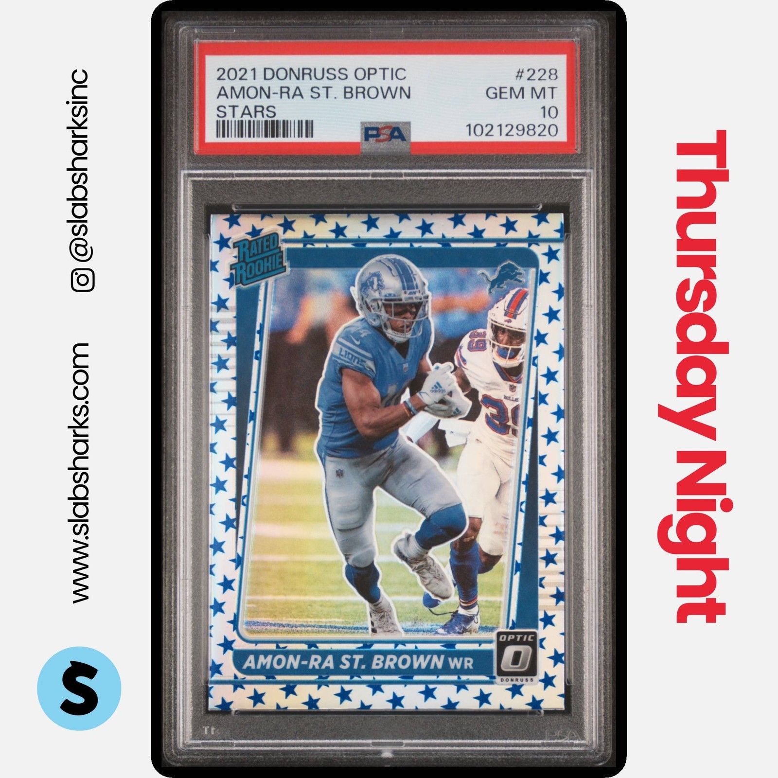 Amon-Ra St. Brown Panini Donruss Optic #228 Stars