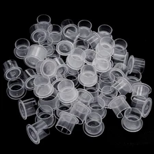 Tattoo Ink Cups 300PCS 14mm Medium Disposable Tattoo Pigment Caps with Base P...