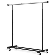 VICERII Clothing Rack, 55.51 Inch Heavy Duty Clothes Rack Single, Black 