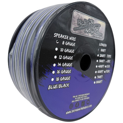 100 ft OFC TRUE 8 Gauge AWG BL/BK Oxygen Free Speaker Wire Car Home Audio