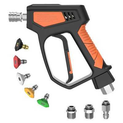 #ad 5000 PSI Pressure Washer Gun with Swivel 5 Nozzle Tips M22 14mm 15mm Fittings $55.42