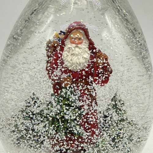 Hallmark Father Christmas Musical Snow Globe “Deck The Halls” 9” VERY NICE! - Picture 3 of 12