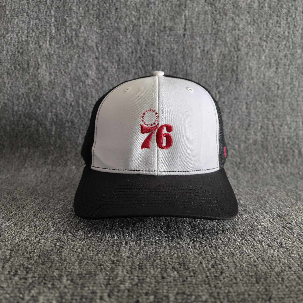 '47 Brand Philadelphia 76ers Trucker Snapback Black White One Size Hat