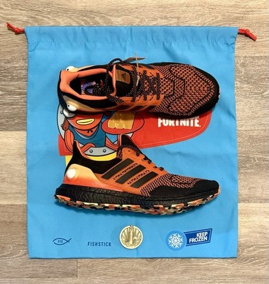 ADIDAS UltraBoost 1.0 x Fortnite Fishstick Mens Size 10 Orange Black White‎ RARE Adidas UB X Fortnite Fishstick Orange Black Ultraboost  main image 4