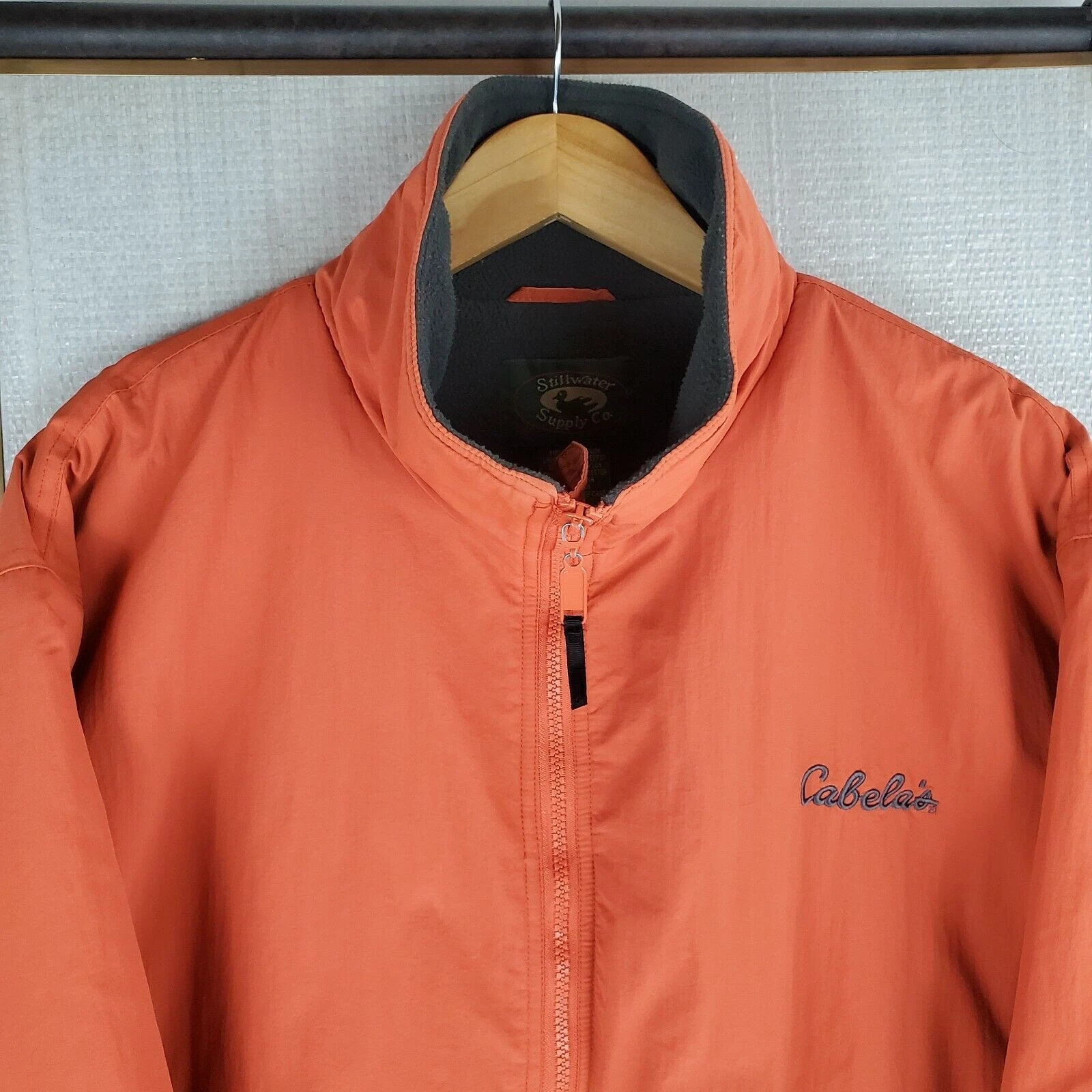 STILLWATER SUPPLY x CABELAS Size Large Burnt Orange Full Zip Fleece Lined Jacket