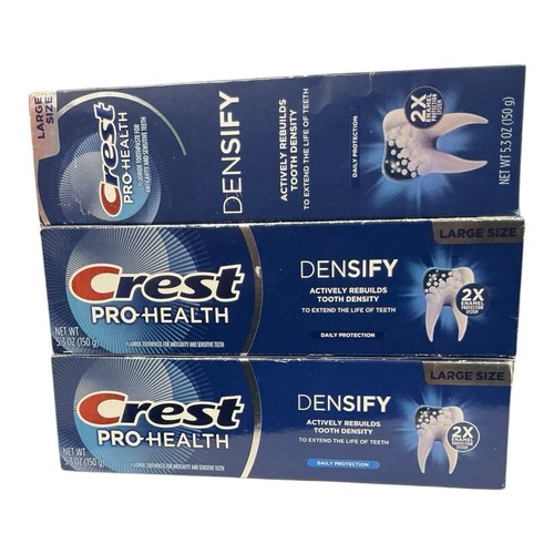 Crest Pro Health Densify Daily Whitening Toothpaste 5.3oz Large Size Pack of 3