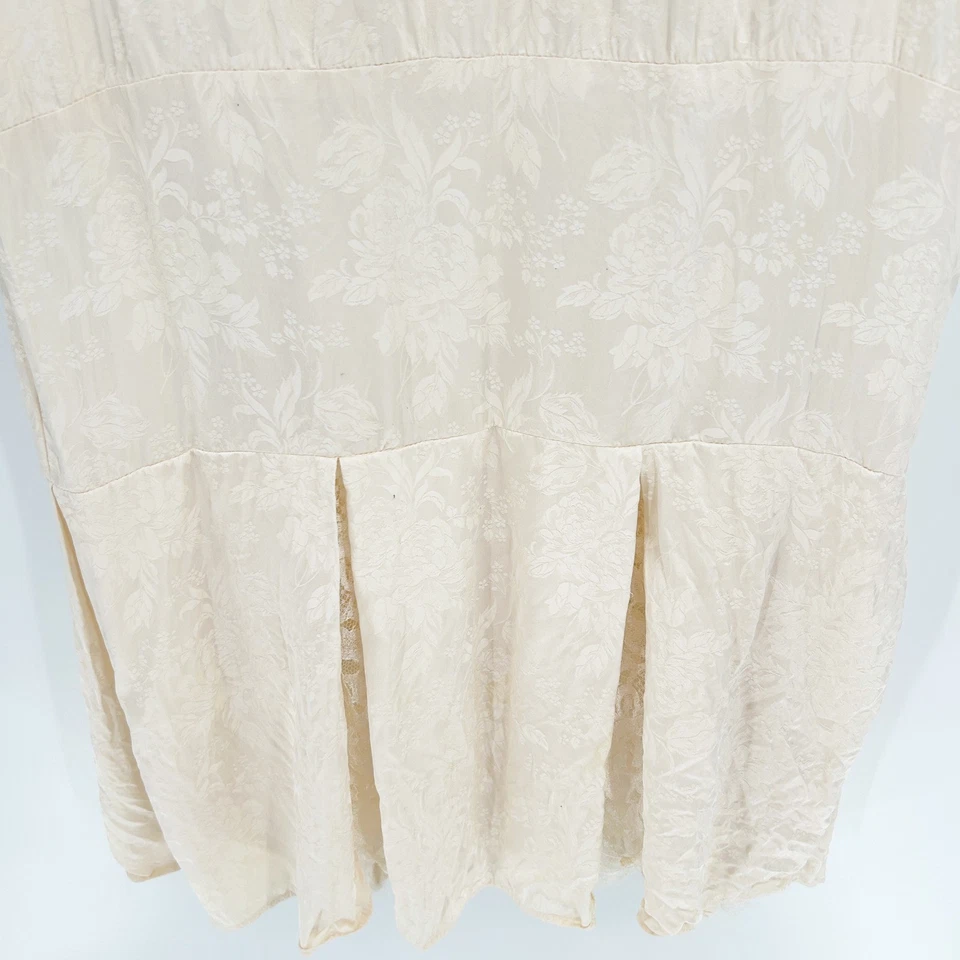 Vestido de novia Jessica McClintock vintage eduardiano años 80 seda encaje modesto talla 6 Foto 3 de 4