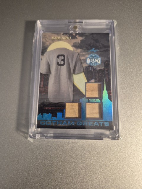 2025 Leaf Bronx Legacy Gotham Greats Babe Ruth Game Used Bat 3/7 HOF Yankees