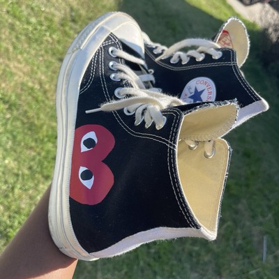 Comme des Garçons PLAY Converse Women's Chuck Taylor High-Top Sneakers 8.5 Women
