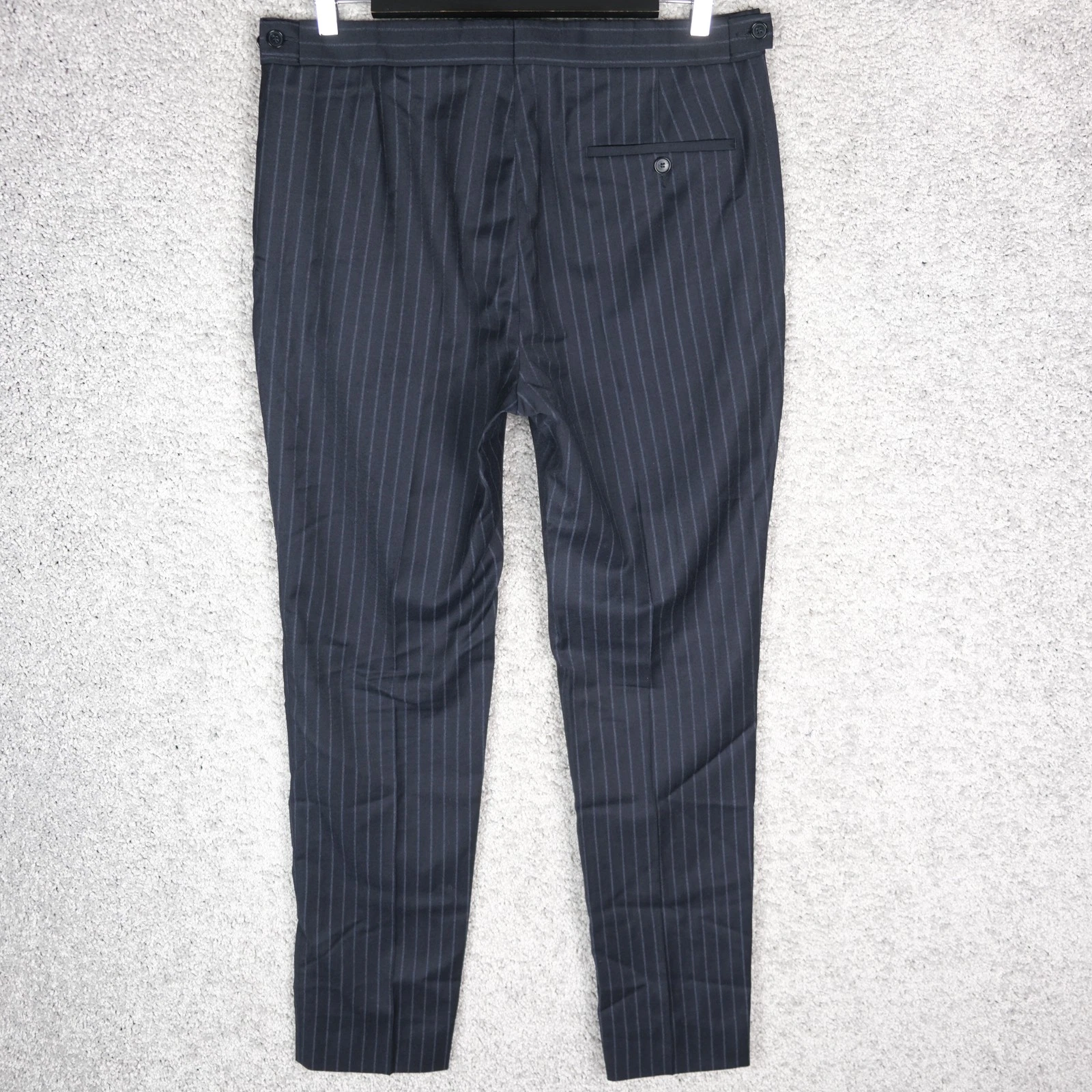 ACNE STUDIOS PANTALONE UOMO ACNE WALL STR T PIN AW12 taglia 52 GRANDE L LANA RIGHE SCURE SLIM COME NUOVO