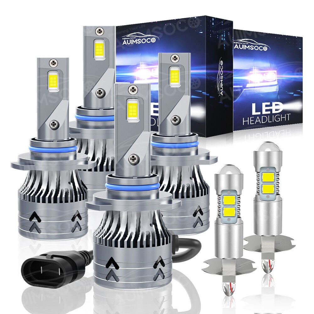 For Mitsubishi 3000GT 1994-1999 LED Headlight High/Low+Fog Light Bulbs Combo Kit