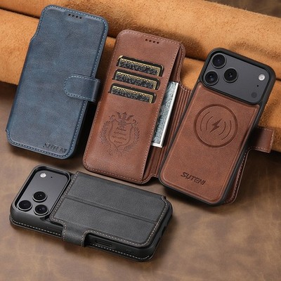 For iPhone 17 Air 17 ProMax 16 Pro Max 12 14 13 15 Phone Case Leather Card Holde
