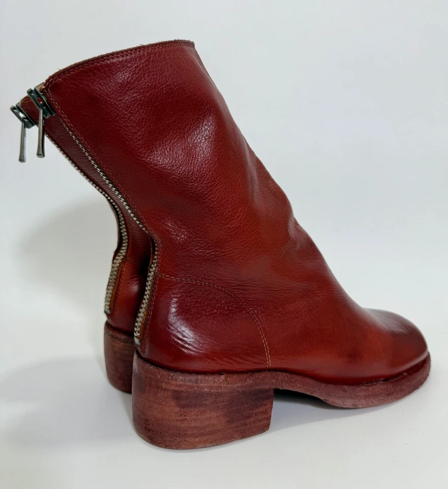 Guidi Mujer Botas de Cuero con Cremallera Trasera en Borgoña Talla 37 EU/7 US/4 UK Foto 4 de 4