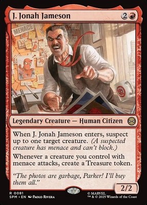 + J. Jonah Jameson near mint englisch Spider-Man Rare MtG Magic the Gathering +