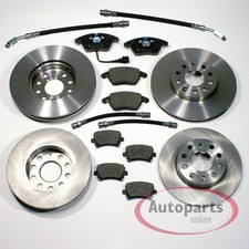 Bremsen Set Ø 312 mm + Ø 282 mm + Bremsschläuche vorne hinten für VW Passat 3C