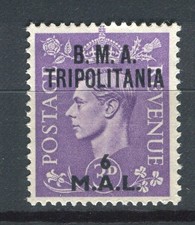 BRITISH TRIPOLITANIA; 1948 early GVI 'BMA' Surcharged MINT MNH Unmounted 6l.