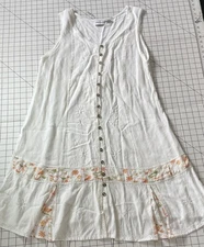 Raya Sun Women’s Sundress Size 3X White W Palm Tree Print Beach Dress