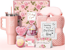 Birthday Gifts for Women Self Care Get Well Soon Gifts, Rose Relaxing Spa Gift B