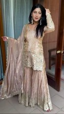 Salwar Kameez Indian Pakistani Wedding Party Wear Dress Bollywood Suit Sharara