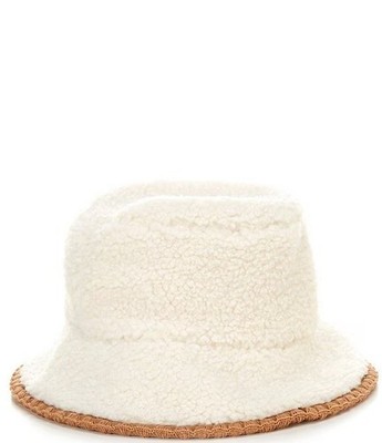 NWT UGG Women's UGGfluff Scalloped Hat In Color Nimbus MSRP $68.00 L/ XL